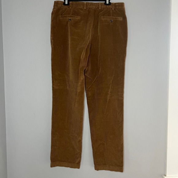 Brooks Brothers Milano Corduroy Pants Mens 36x33 Brown Preppy Academia Chinos‎ - Picture 2 of 6
